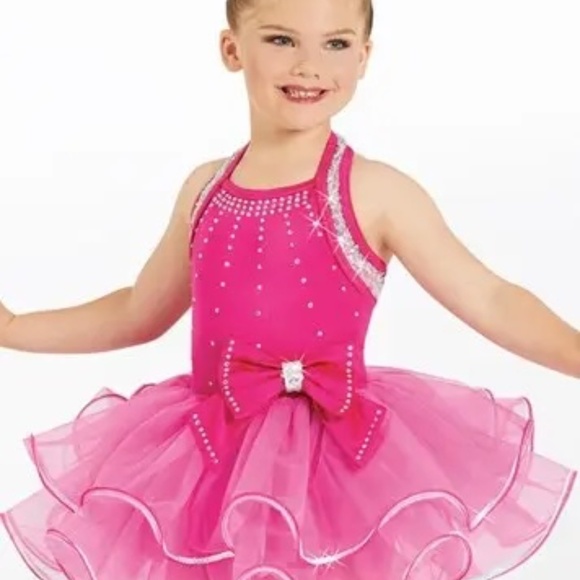 Halter Crystal Bodice Tutu Dance Dress Weissman Showtime ﻿Size SC - Picture 5 of 6